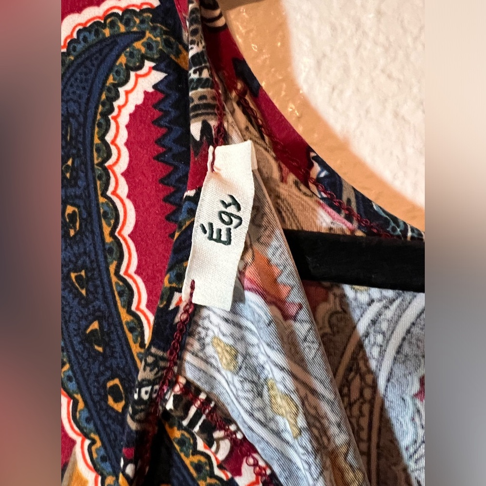 Paisley Burgundy Print Wide-Leg Jumpsuit (14-16) - Picture 8 of 9